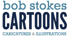 Bob Stokes Cartoons, Caricatures and Illustrations Logo